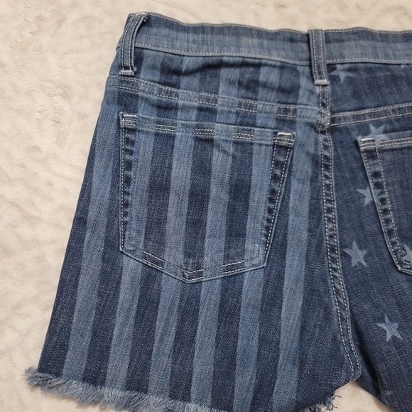Rock & Republic Lolita Freedom Rock Stars Stripes Denim Jean Shorts Size 6 - Picture 5 of 14